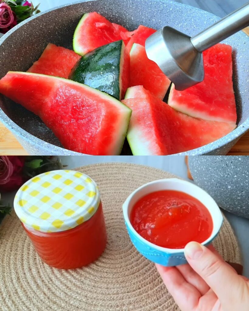Delicious Watermelon Peel Marmalade with a Refreshing Watermelon Mineral Water Beverage