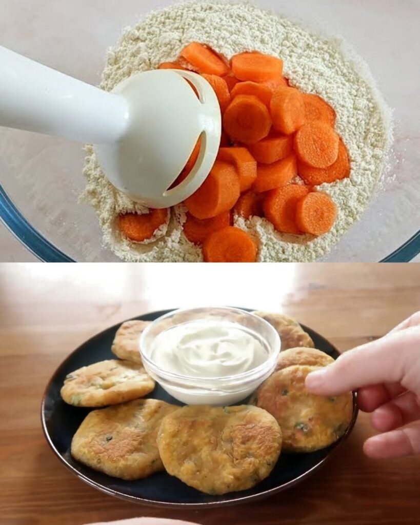 Carrot-Curry Flour Fritters finished dish