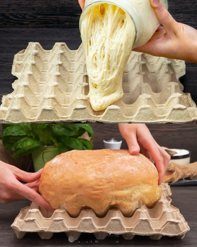 Simple Homemade Bread Recipe Using an Egg Carton Mold finished dish