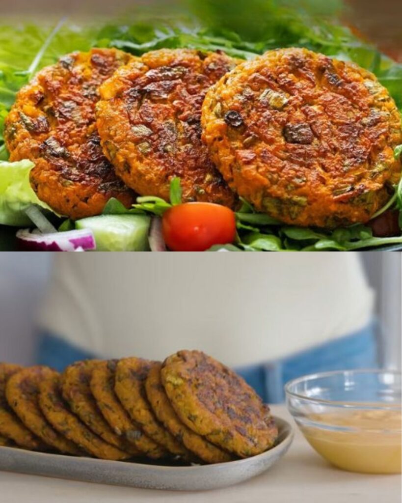 Baked Chickpea Vegetable Patties Recipe finished dish