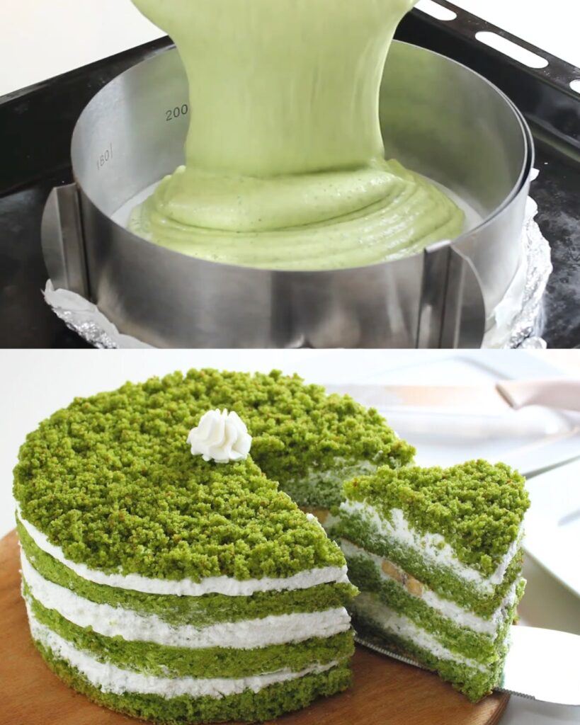Spinach Cake Recipe: A Delightful Green and White Cake
