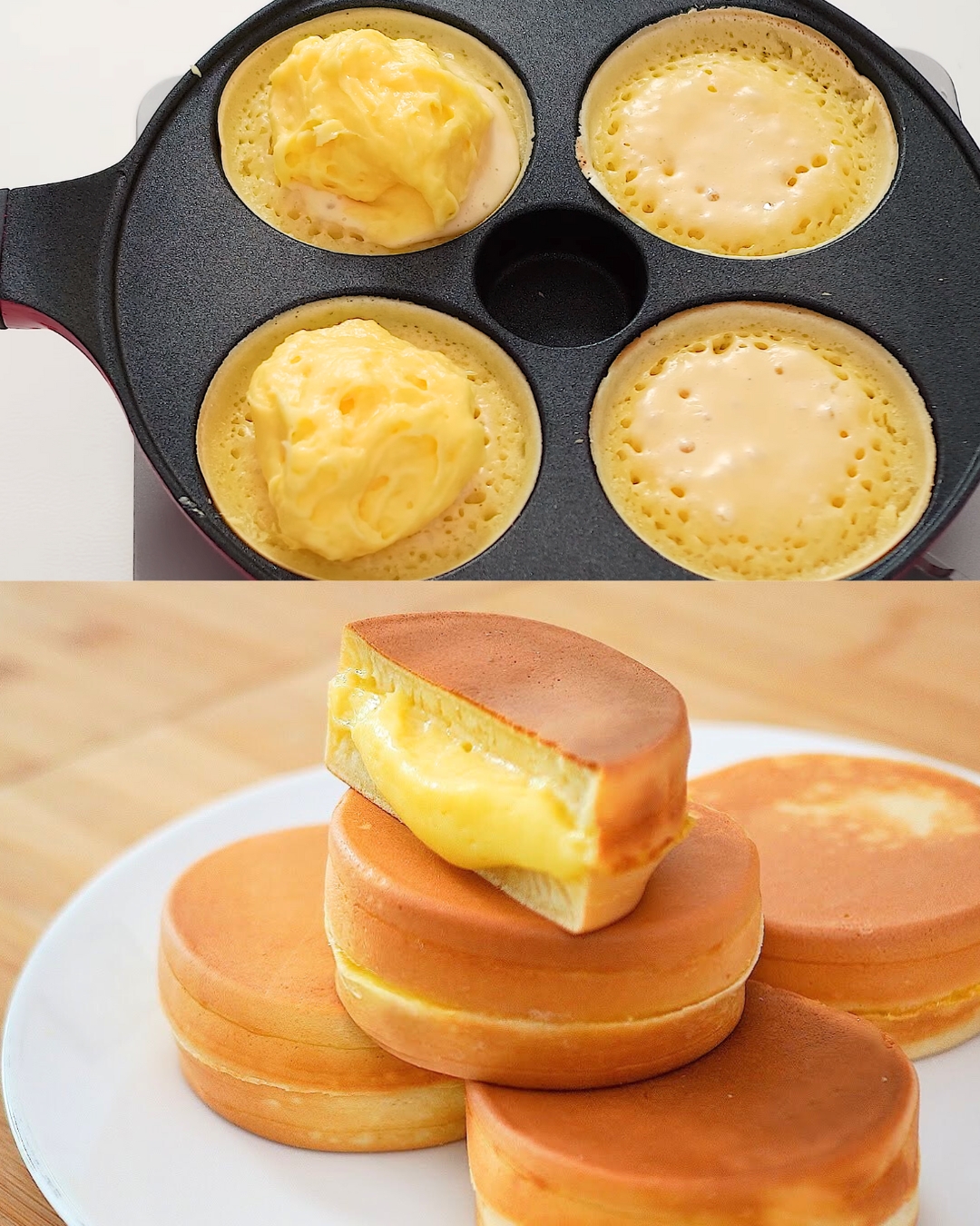 Easy and Delicious Custard Cream Pancake [No Oven! No Machine!]