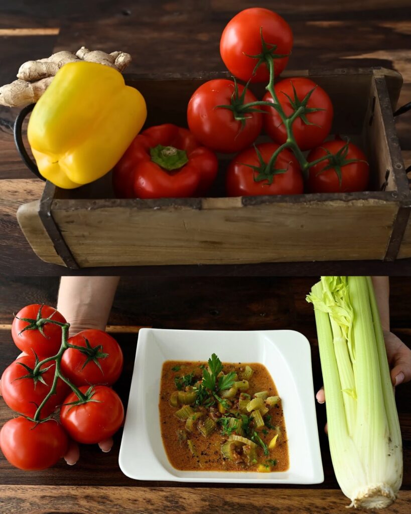 Celery, Tomato, and Lentil Soup: A Comforting Digestive Delight