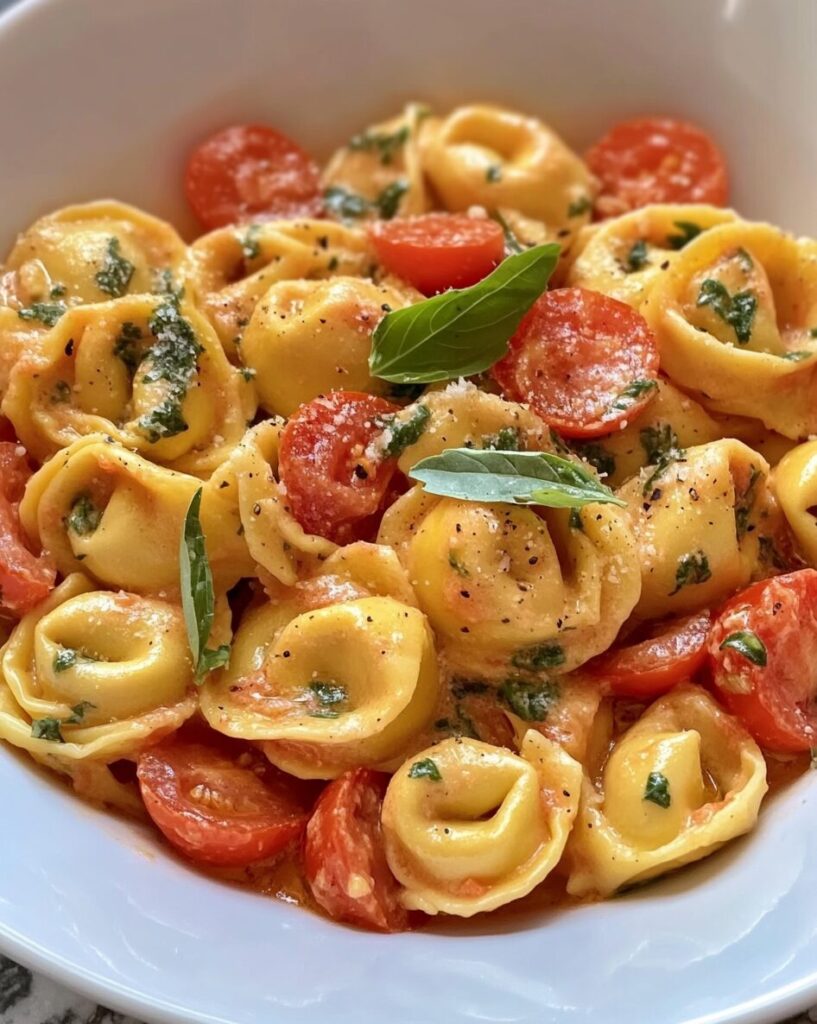 Creamy Tortellini with Tomatoes – A Comforting Italian-Inspired Dish