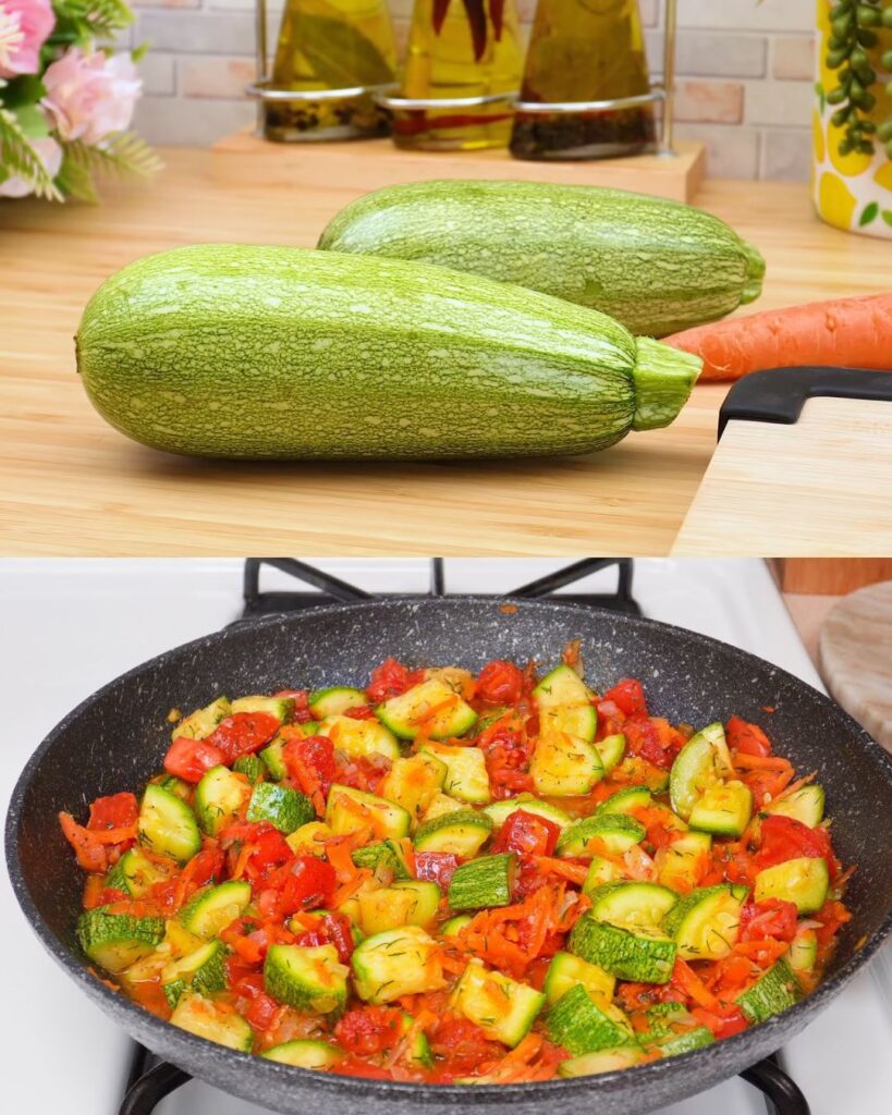 Fresh Garden Zucchini Tomato Delight finished dish