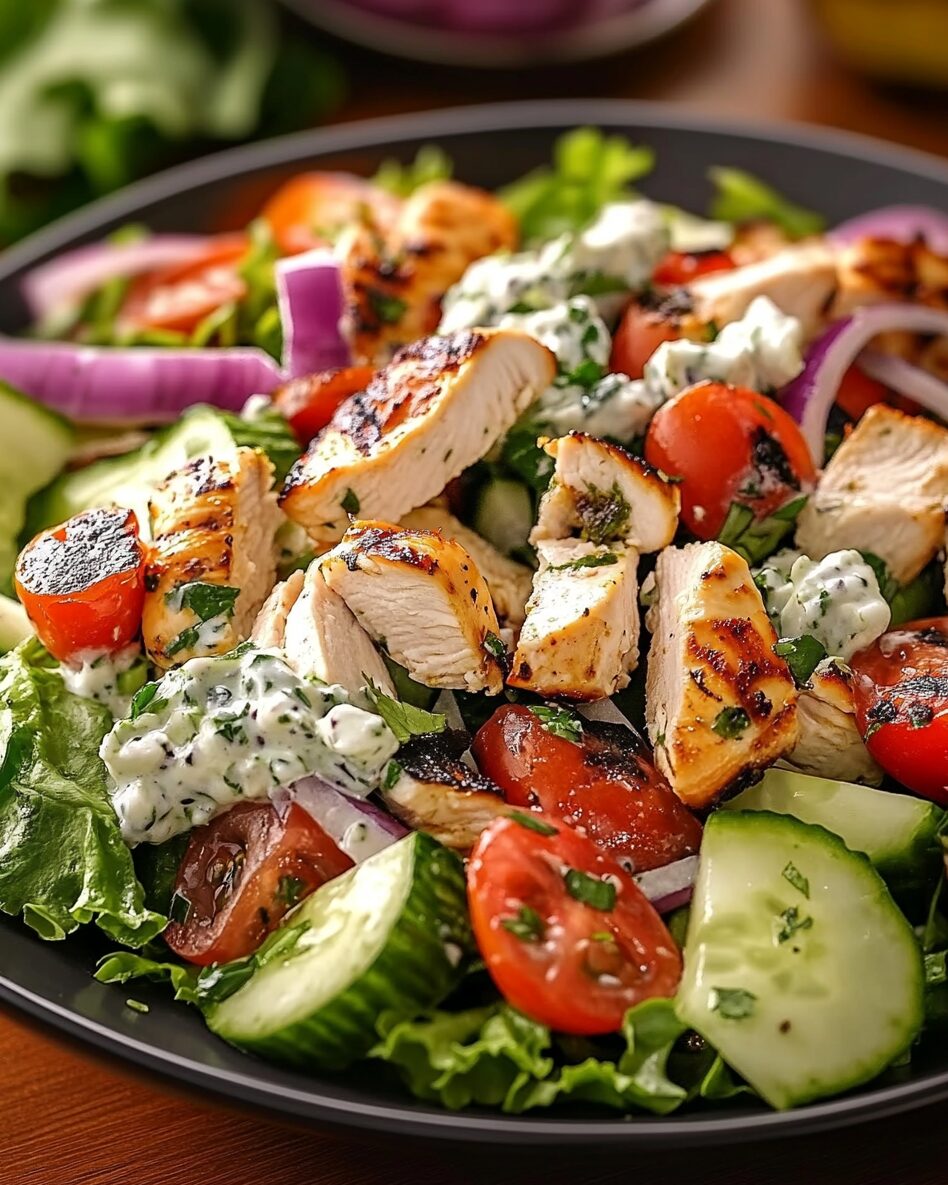 Mediterranean Delight: Tzatziki Chicken Salad