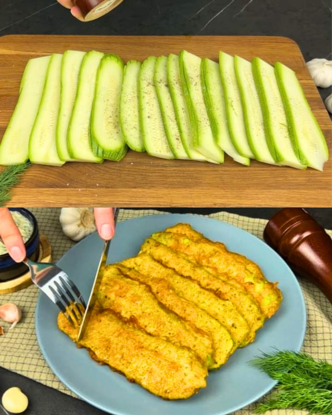 Crispy Fried Zucchini Recipe with Garlic-Dill Dip
