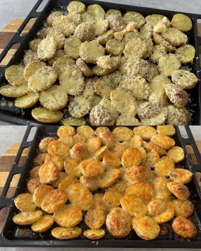 Baked Potatoes with Cheese and Spices finished dish