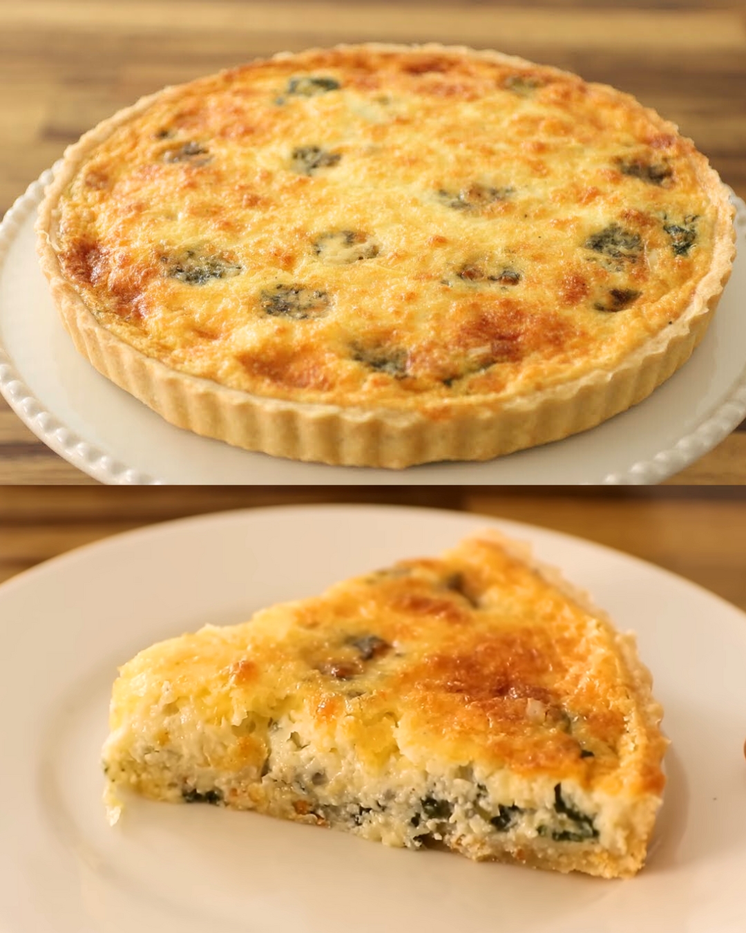 Spinach and Cheese Quiche
