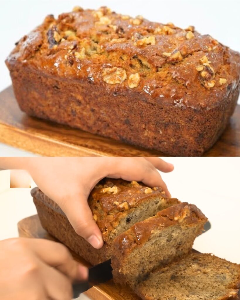 Moist Banana Loaf finished dish