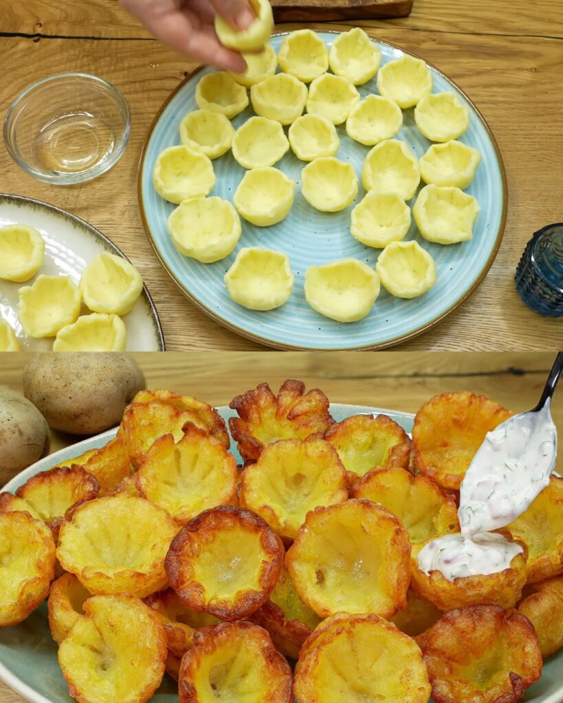 Crispy Potato Patties with Tomato and Garlic Sauce