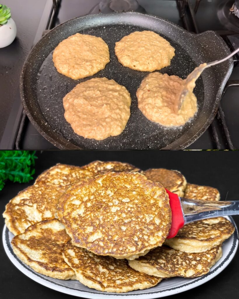 Apple Cinnamon Oatmeal Pancakes finished dish
