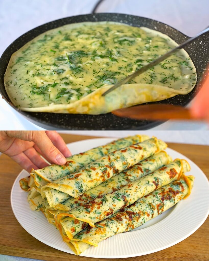 Savory Cheese and Dill Pancakes Recipe