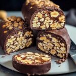 Chocolate Peanut Biscuit Sausage Chocolate Peanut Biscuit Sausage