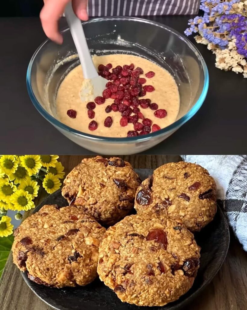 Lemon Cranberry Almond Oatmeal Cookies