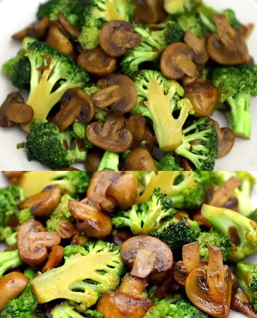 Sauteed Mushrooms and Broccoli