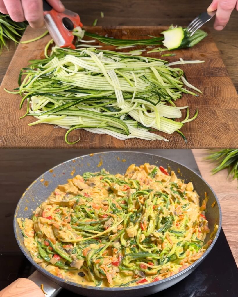 Vegetable Medley with Creamy Parmesan Sauce finished dish