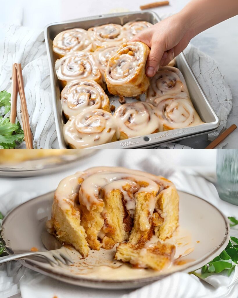 Apple Cinnamon Rolls with Cream Cheese Frosting