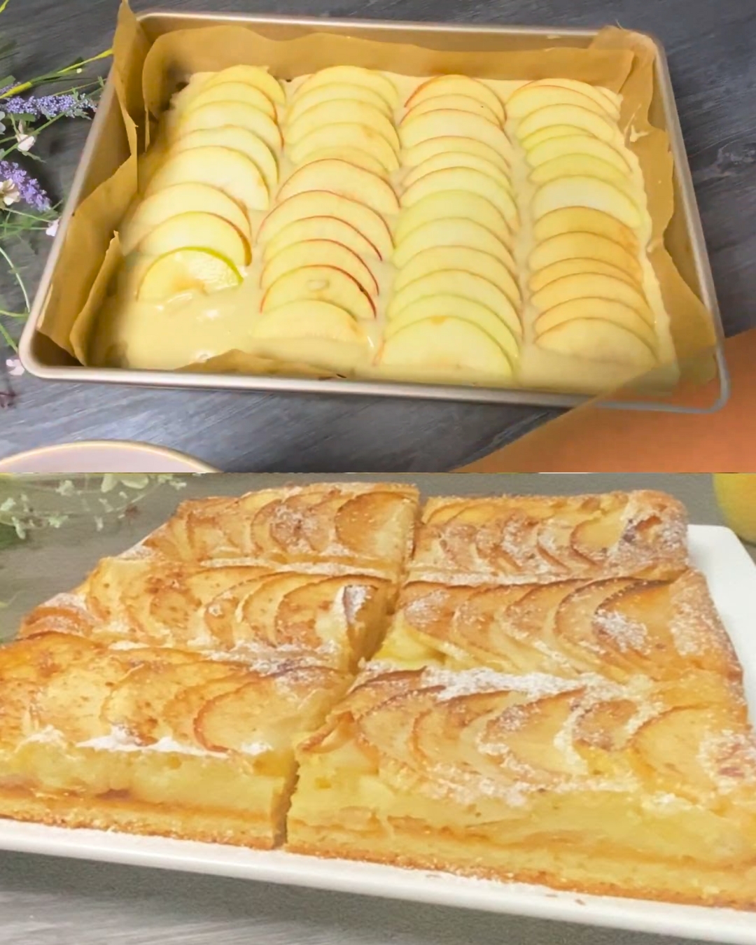 Apple Almond Cake with Caramel Sauce
