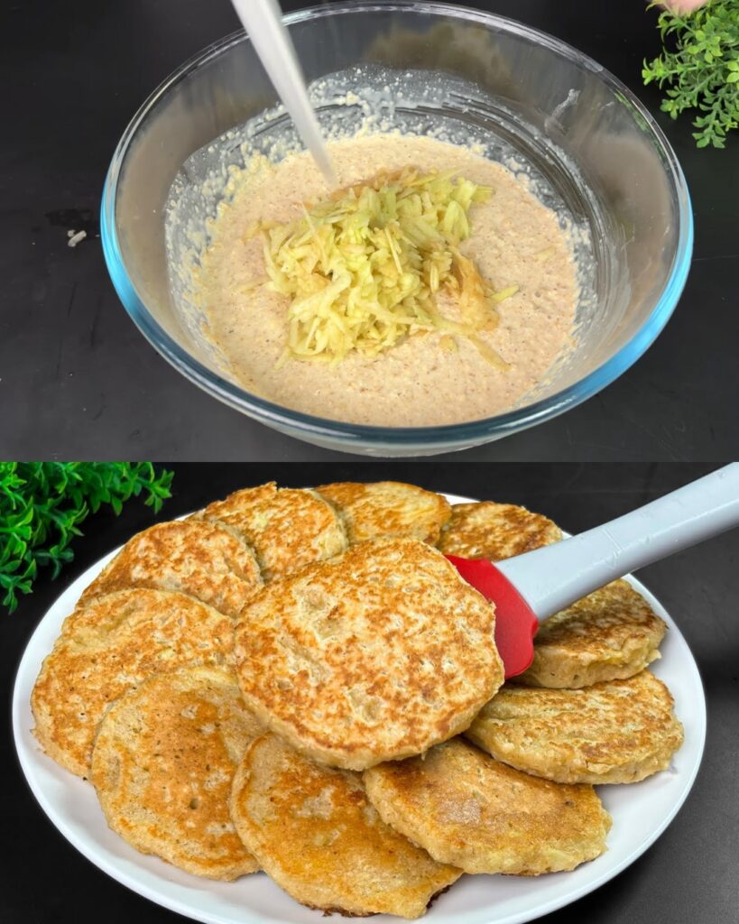 Oatmeal Apple Pancakes finished dish