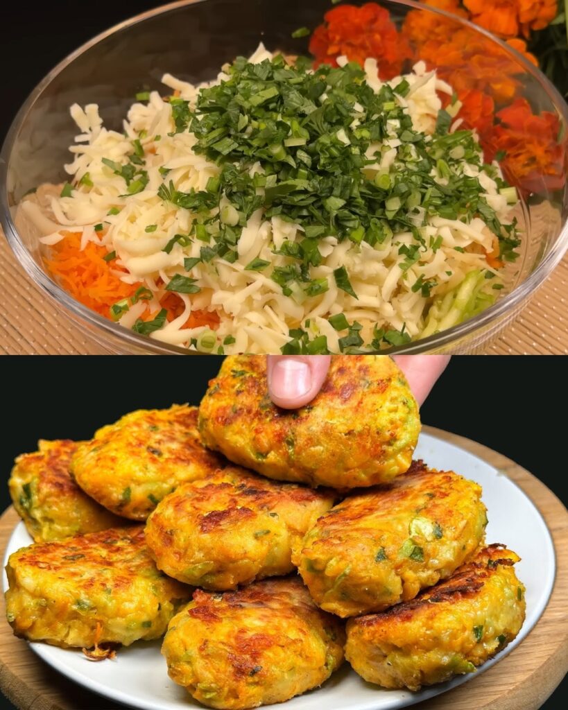 Zucchini and Vegetable Fritters finished dish