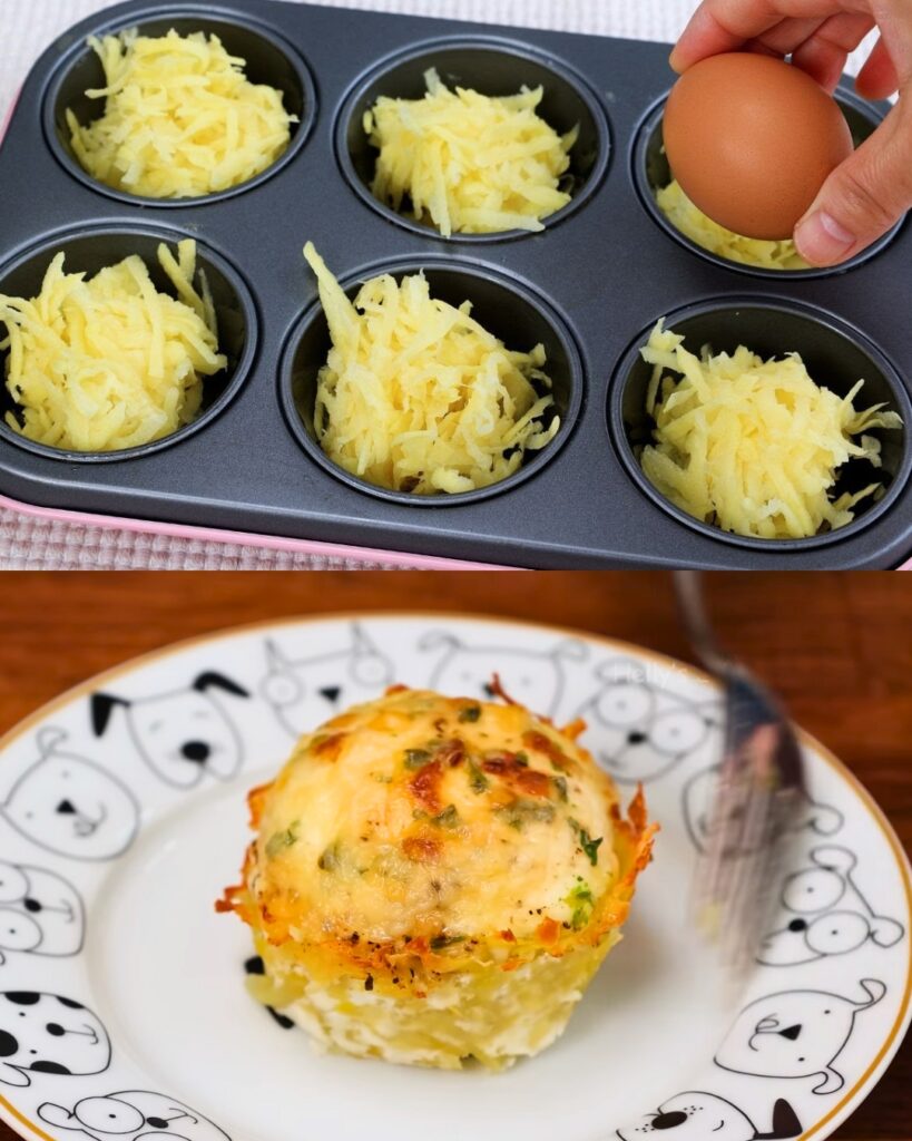 Cheesy Potato Egg Muffins finished dish