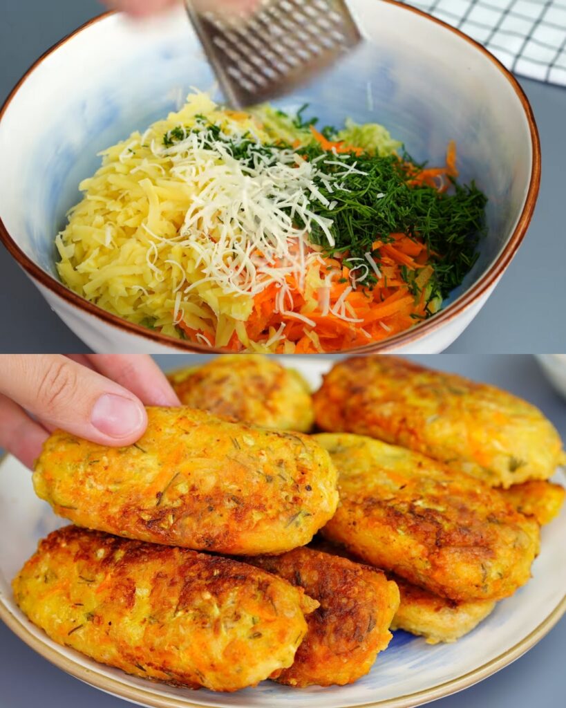 Zucchini and Vegetable Patties finished dish