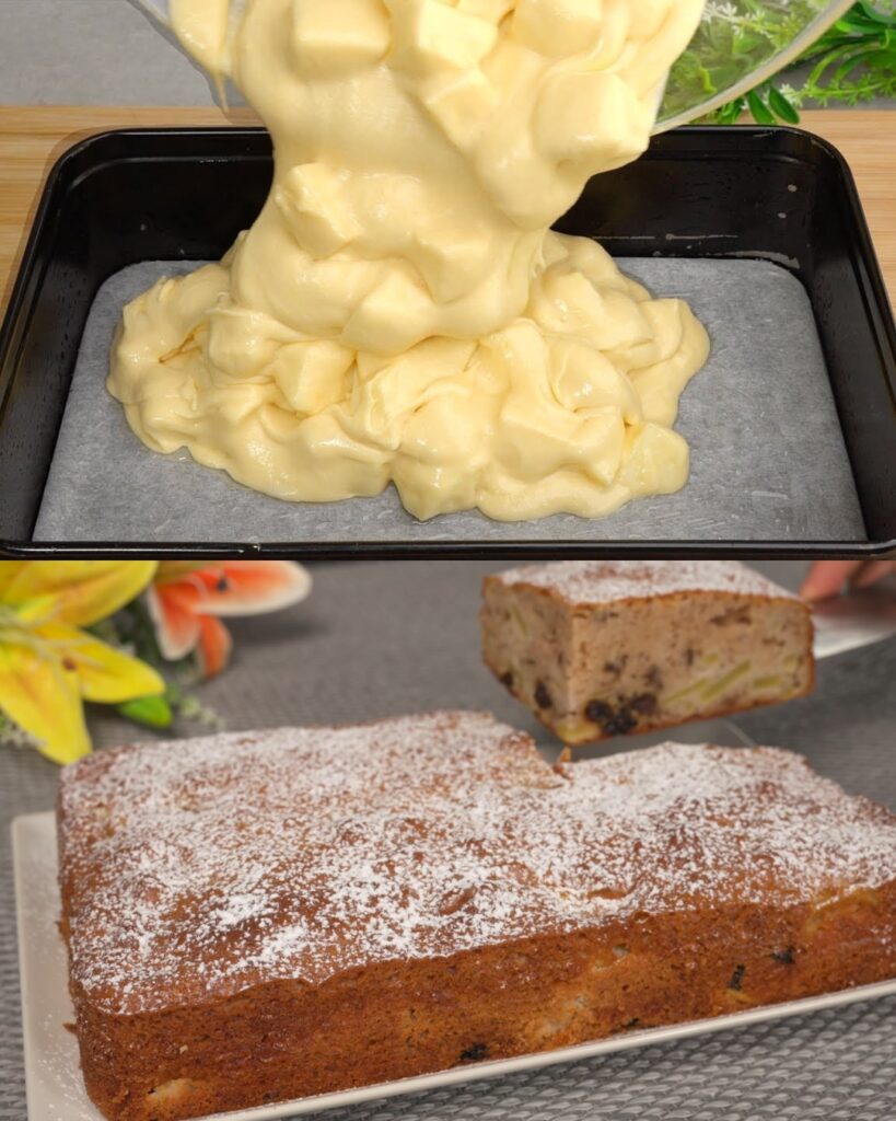 Apple Walnut Raisin Cake Recipe finished dish