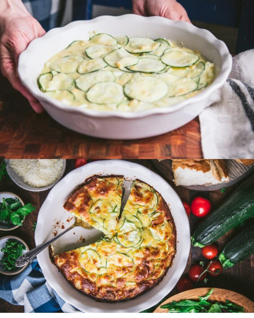 Zucchini and Cheese Savory Pie