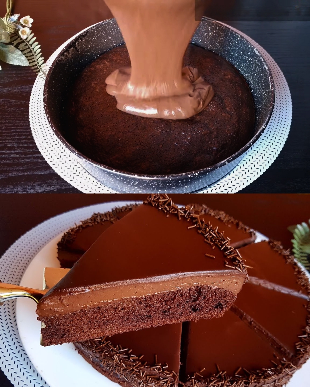 Chocolate Cake with Coffee Cream Filling