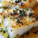 Golden Seared Cod with Herb Butter Sauce