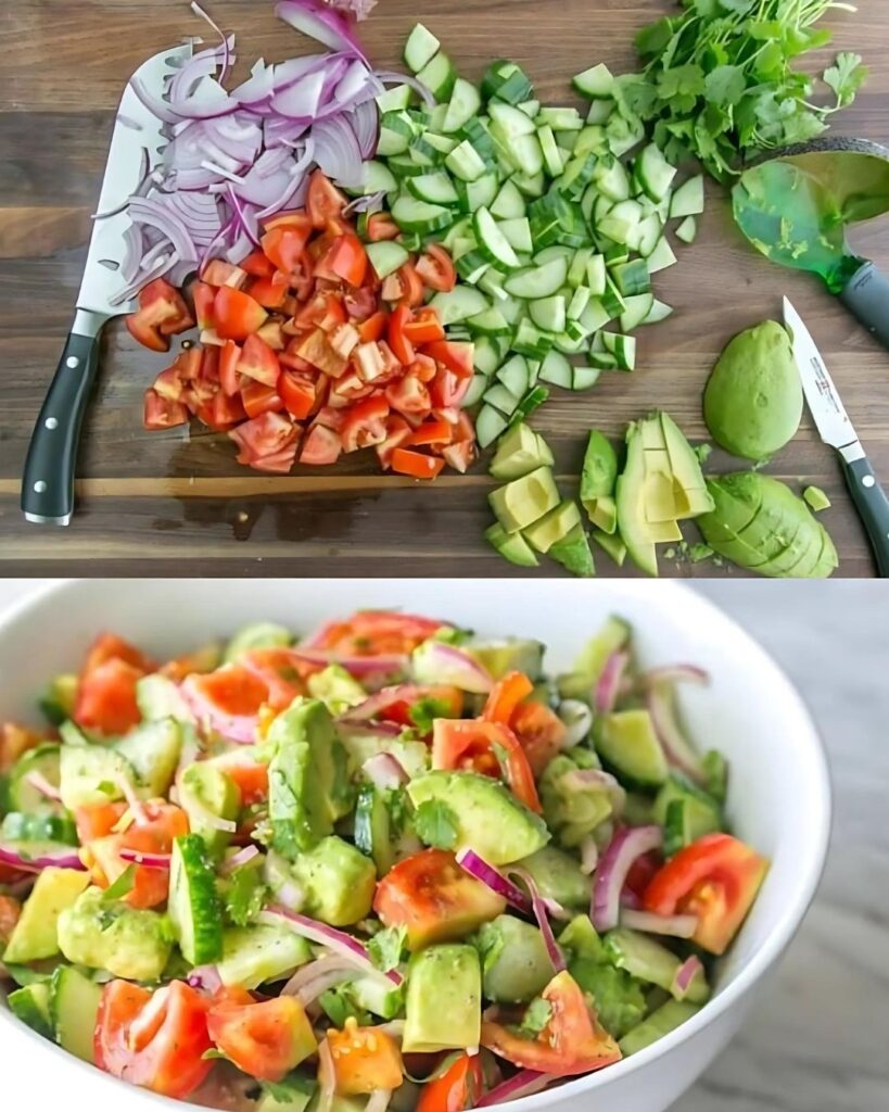 Cucumber Tomato Avocado Salad