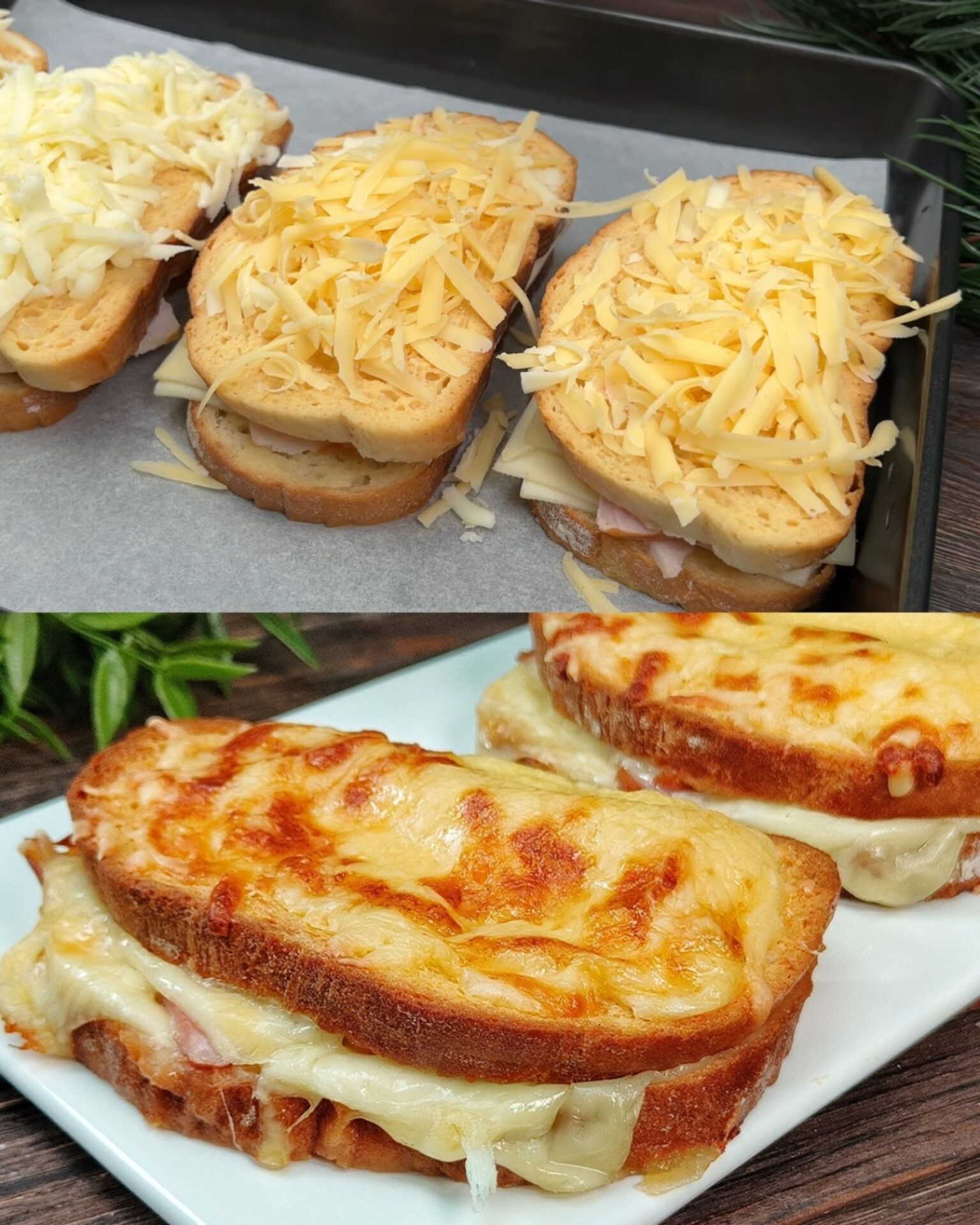 Cheesy Ham and Egg Bread Bake