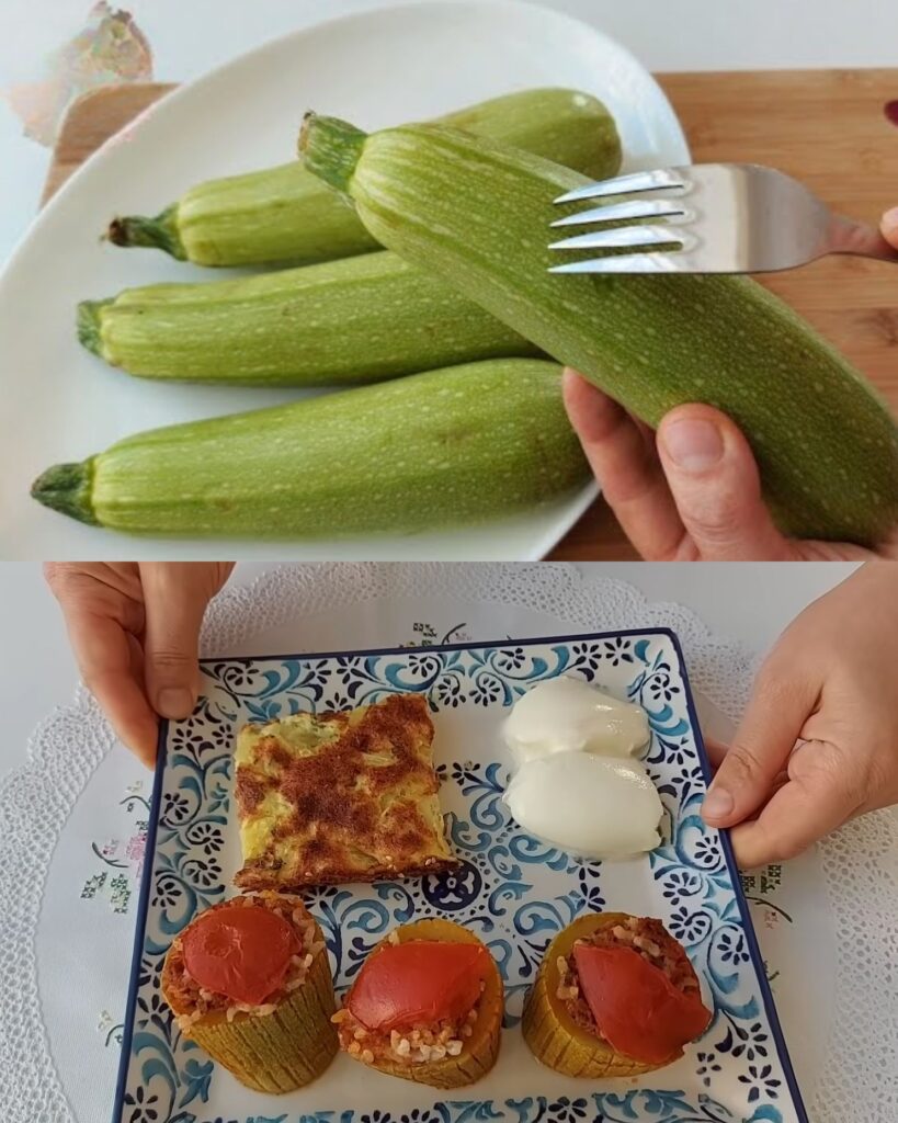 Stuffed Zucchini with Cheese and Egg Casserole