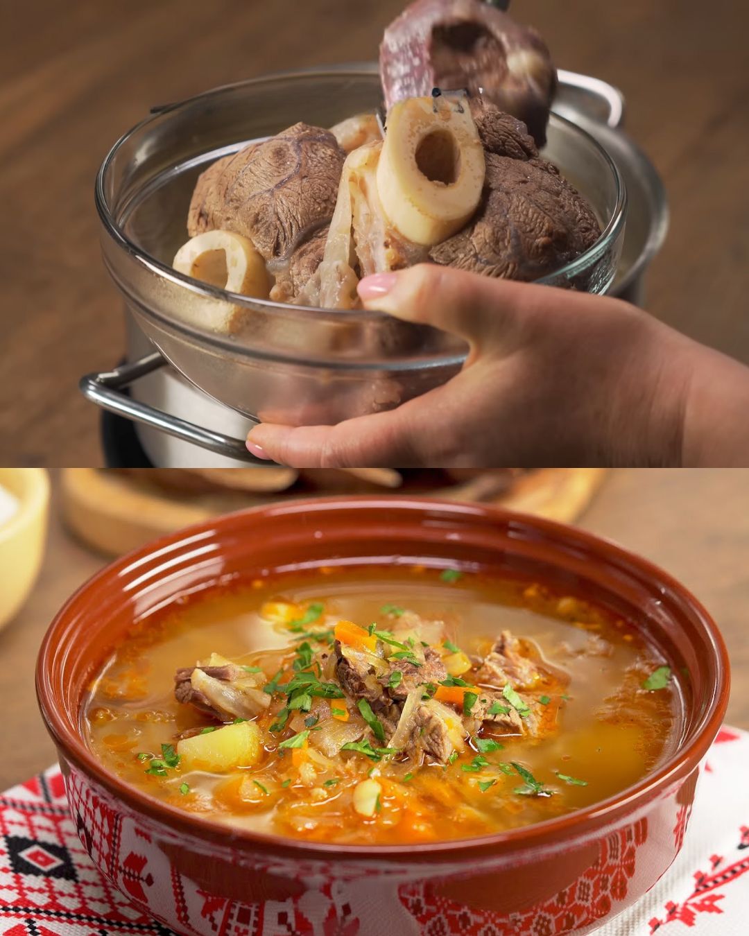 Traditional Russian Sauerkraut Soup (Shchi)