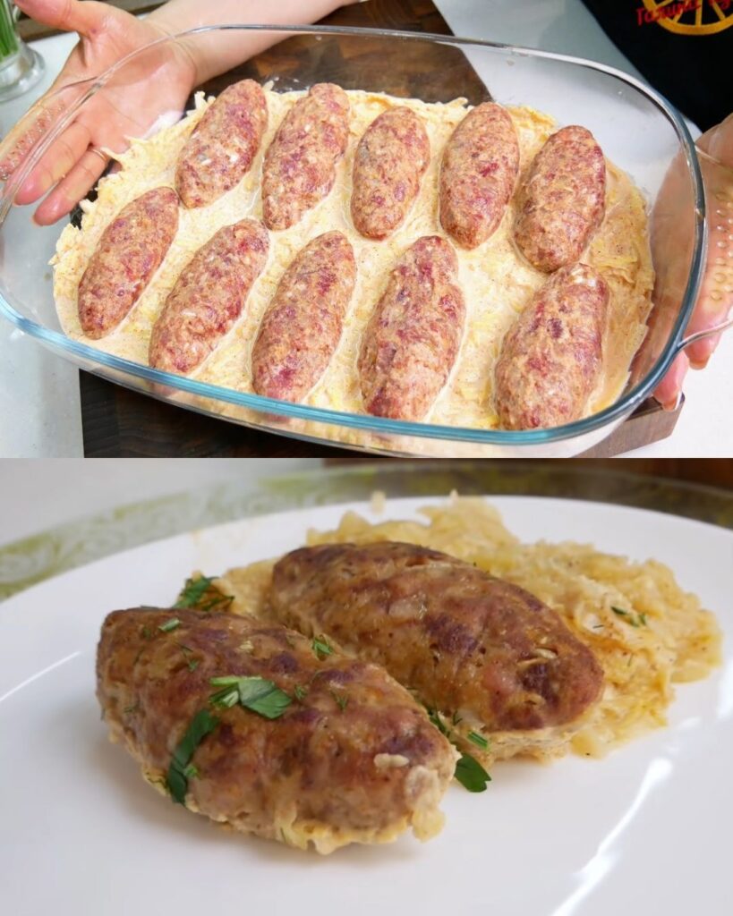 Meat Patties on a Potato Bed