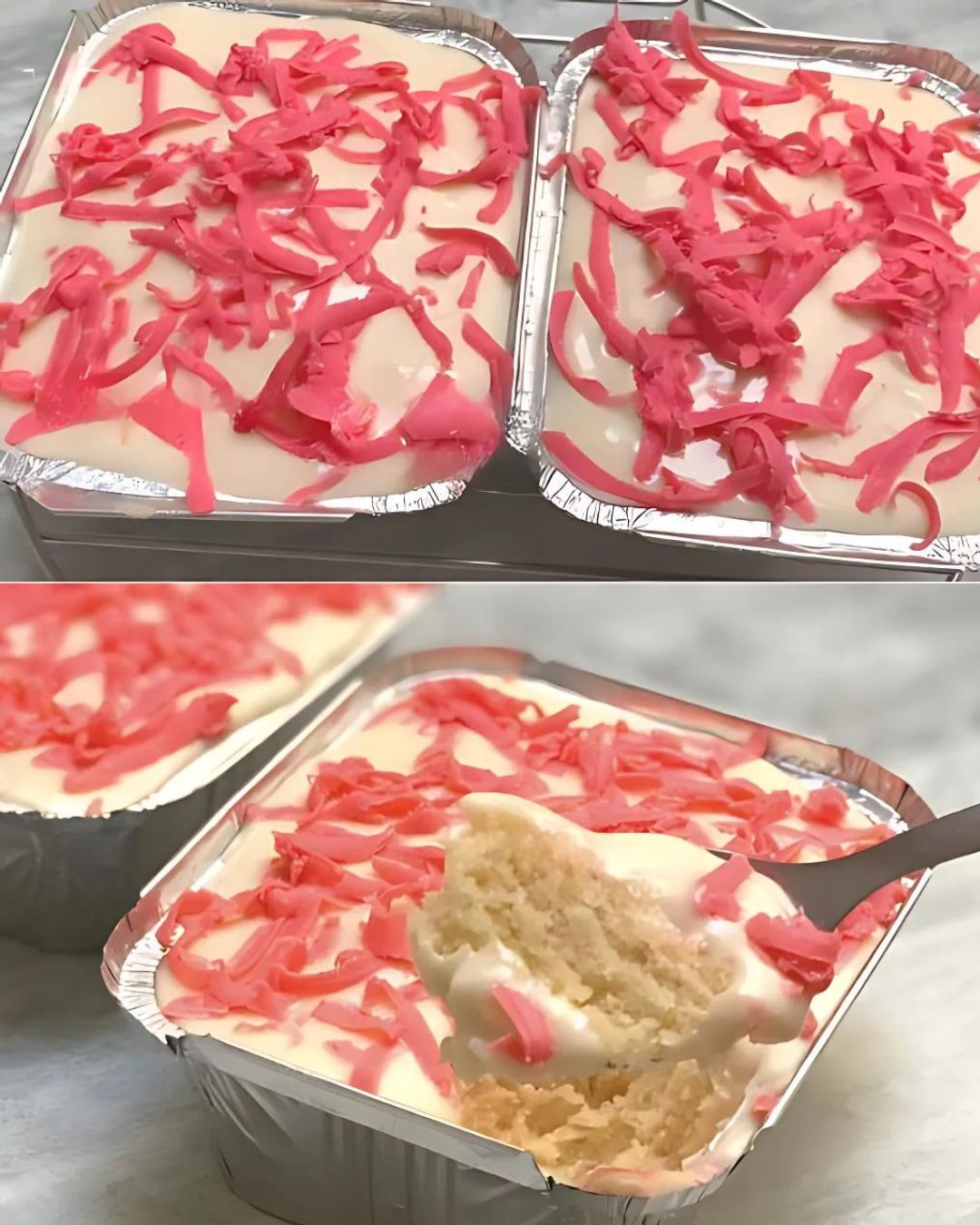 Fluffy Sponge Cake with White Ganache