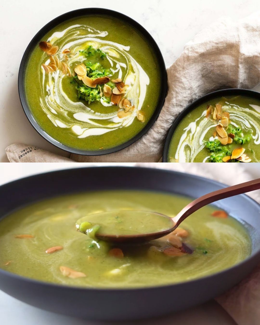Creamy Zucchini Soup with Almonds