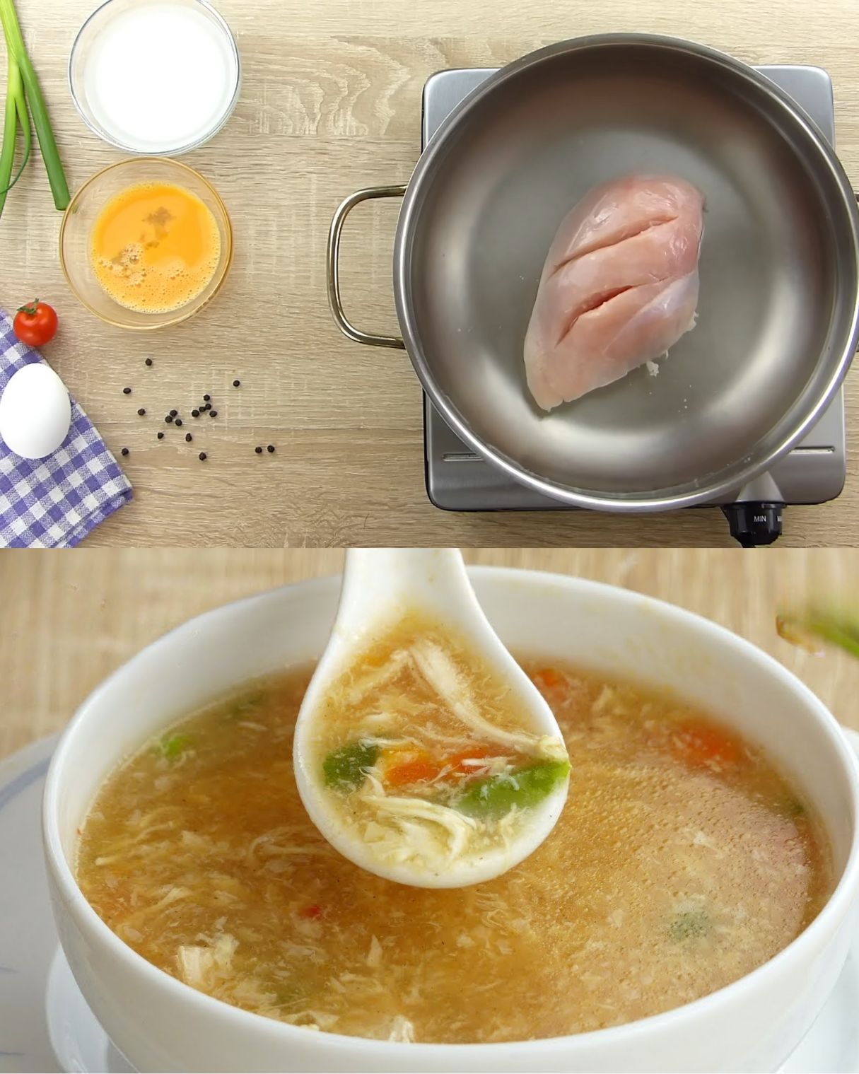 Spicy Chicken Soup with Carrots
