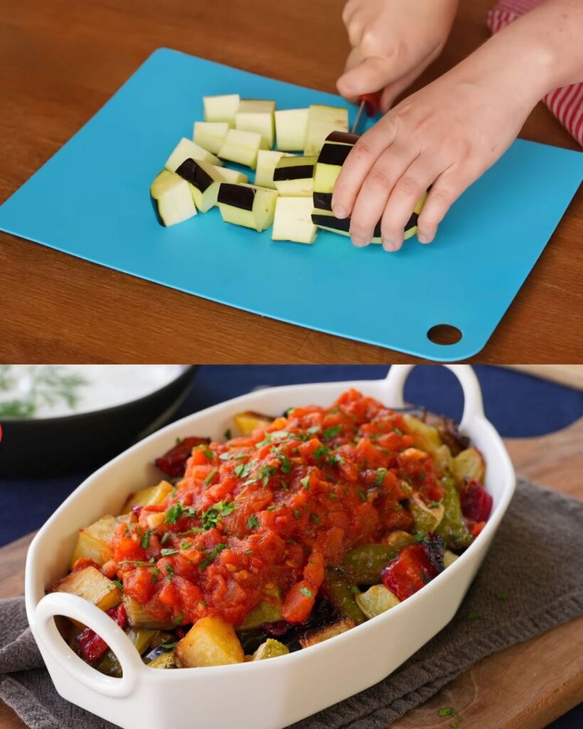 Mediterranean Roasted Vegetable Medley with Tomato Sauce