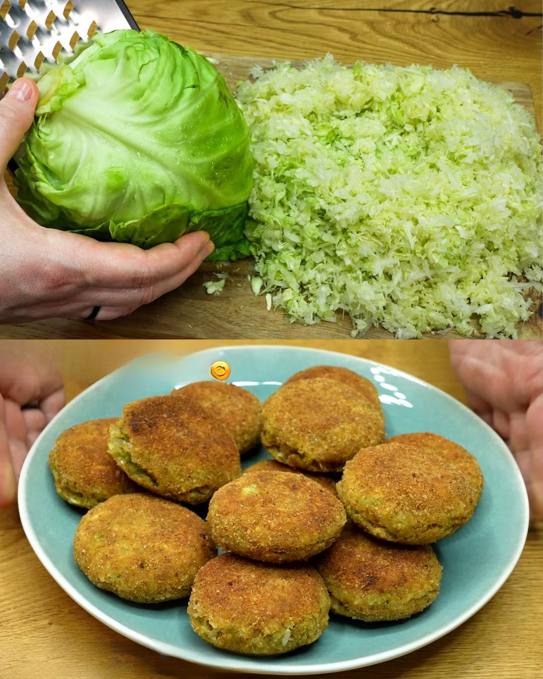 Crispy Cabbage Fritters with Garlic Dill Sour Cream Sauce
