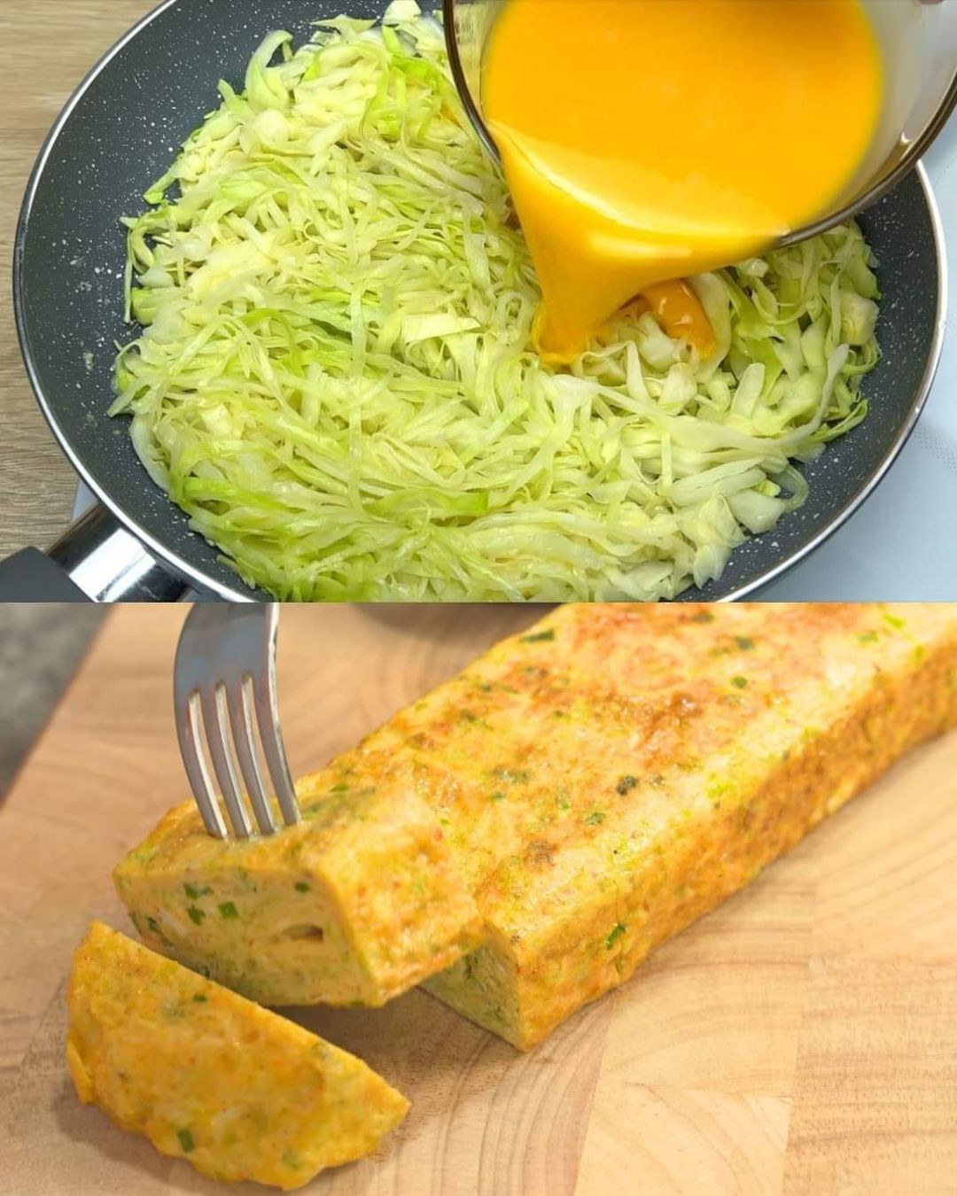 Cabbage and Egg Pancake