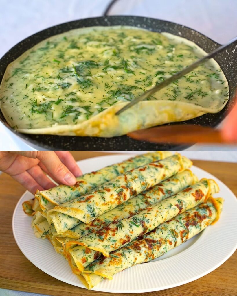 Savory Dill and Cheese Pancakes