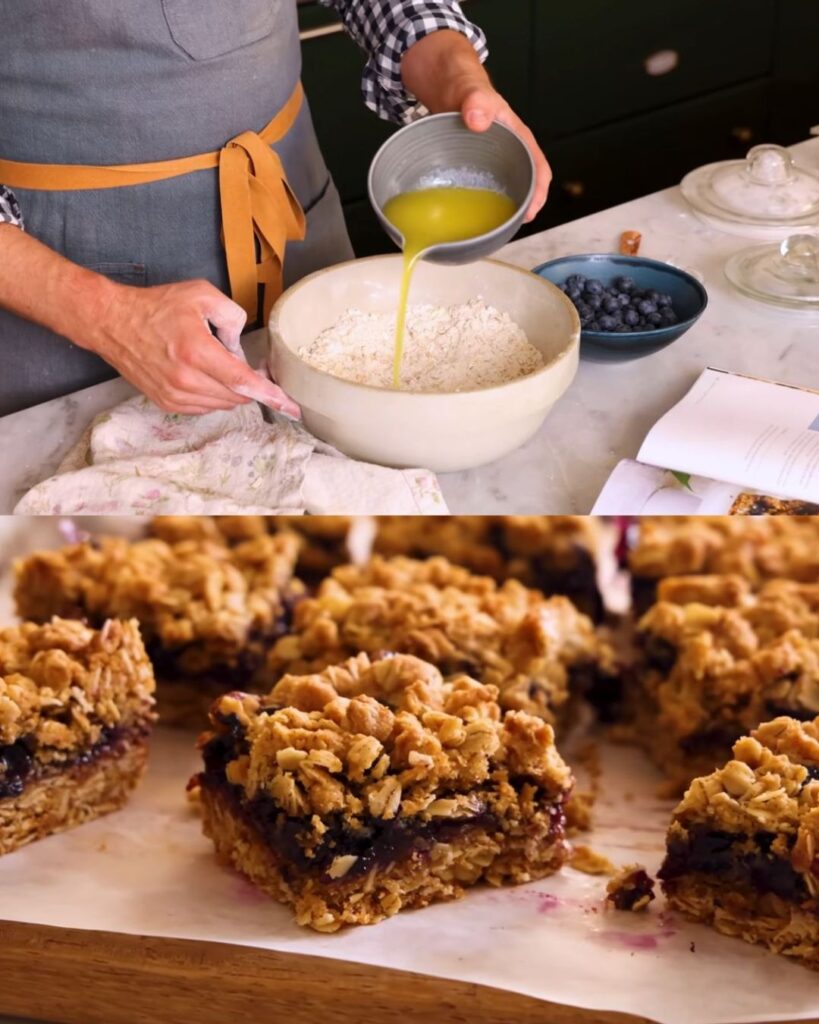 Blueberry Oat Bars finished dish