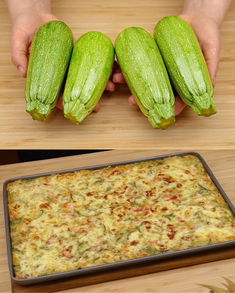 Zucchini and Vegetable Casserole with Cheese and Lemon-Yogurt Sauce