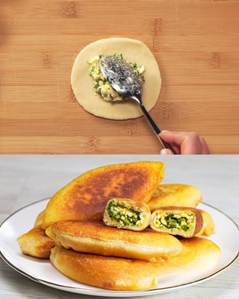 Savory Pastries with Green Onion and Egg Filling