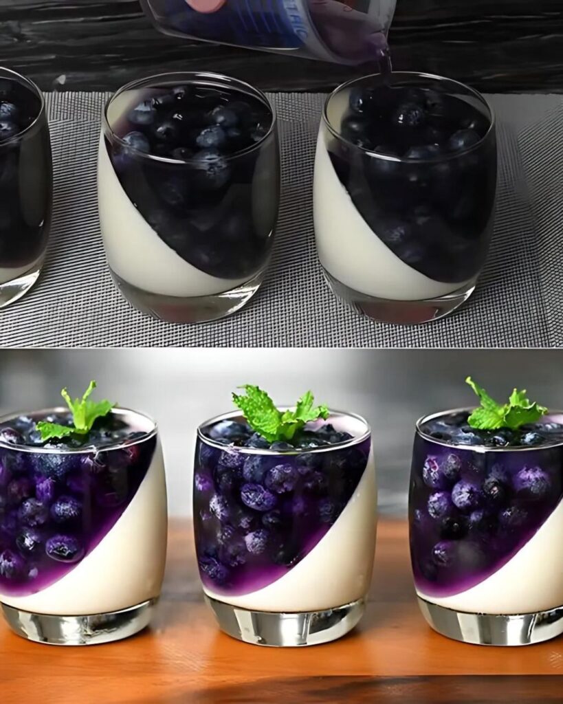 Blueberry Lime Panna Cotta