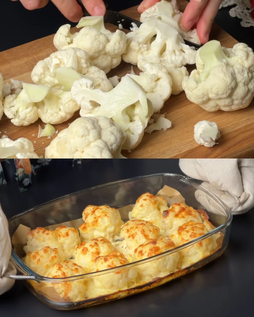 Cheesy Baked Cauliflower with Herb-Infused Cream Sauce