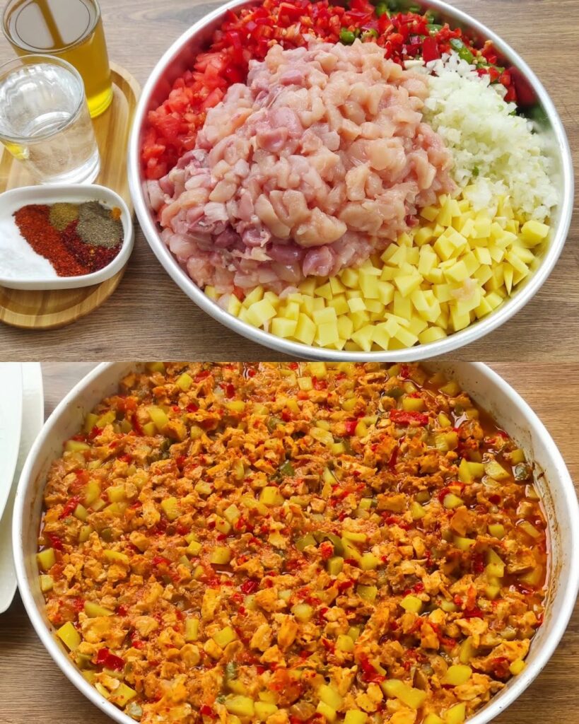 Baked Chicken with Vegetables finished dish