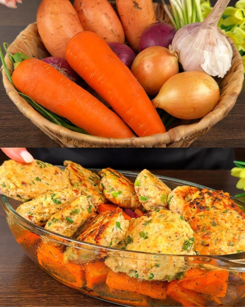 Roasted Vegetable and Chicken Cutlet Dinner finished dish
